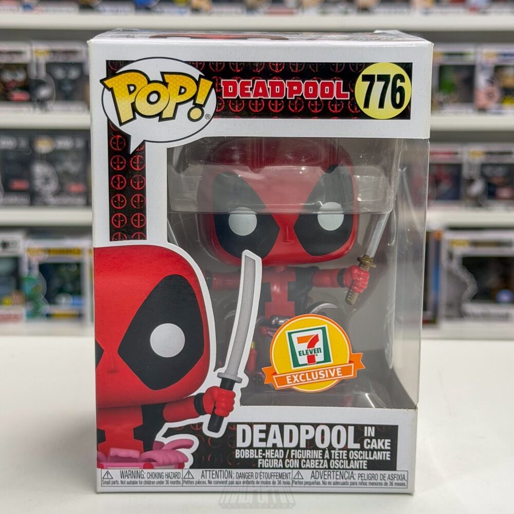 Funko Pop Marvel Deadpool in Cake Metallic 7-Eleven 776 Swords Toy Vinyl Figure